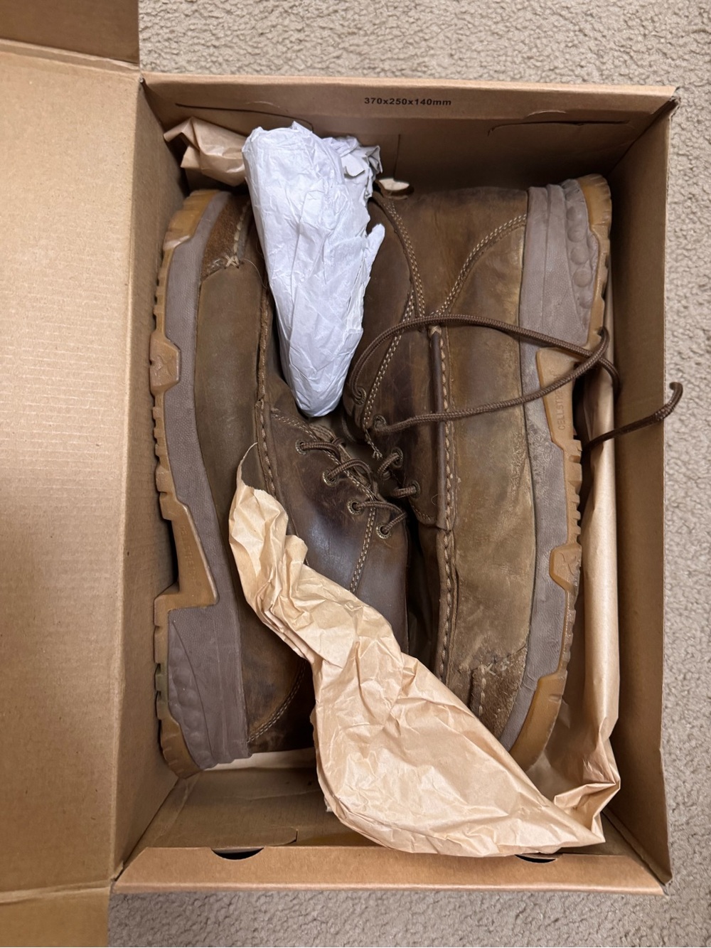 Men's Brown Leather Lace-Up Boots